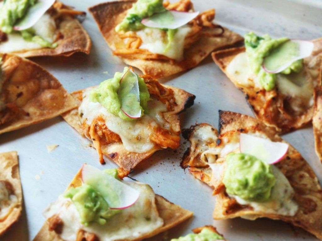 Pork Tinga Nachos with Cotija Cheese