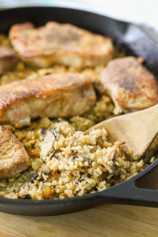 Pork and Cauliflower Rice Casserole