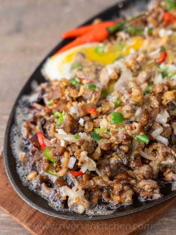 Pork and Liver Sisig with Crackling Chicharon