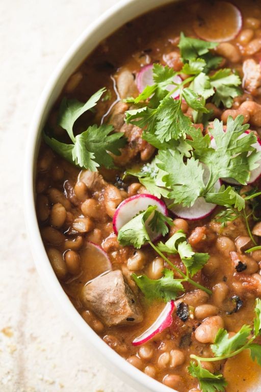 Pork and Pinto Bean Stew with Morita Chiles