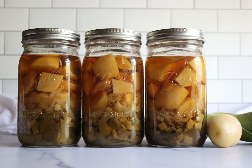 Potato Leek Soup in a Jar