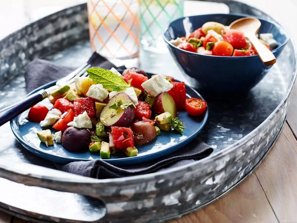 Potato and Watermelon Feta Salad