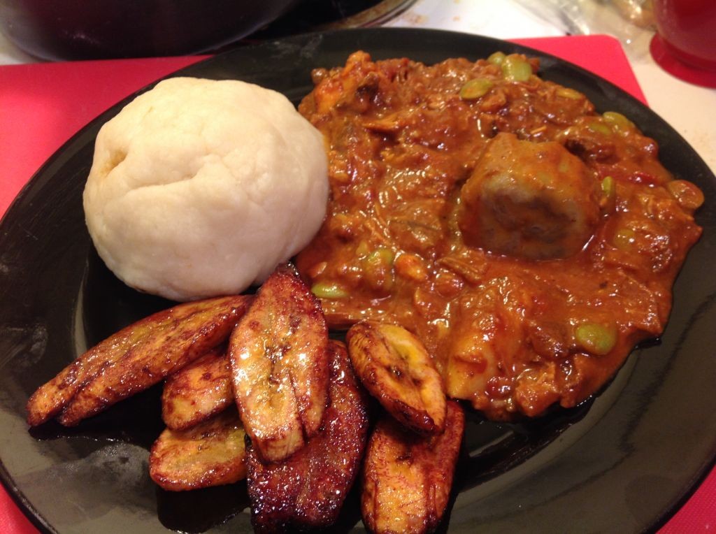 Pounded Yam and Chicken Stew