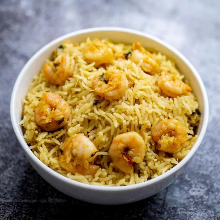 Prawn Biryani with Coconut Milk
