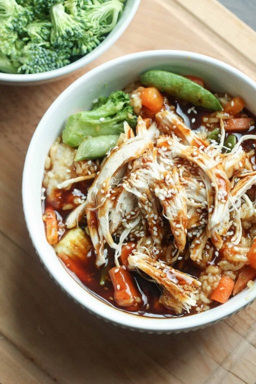 Pressure Cooker Teriyaki Chicken Bowls