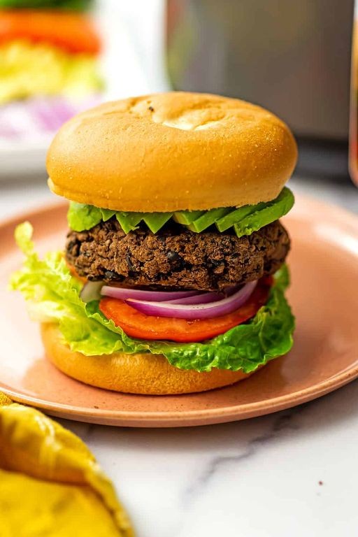 Protein-Packed Air Fryer Black Bean Burgers