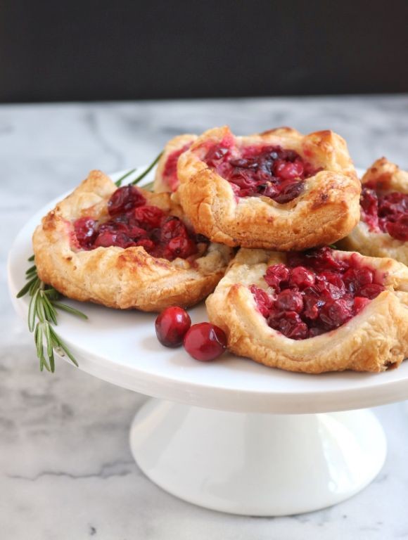 Puff Pastry Brie with Cranberry and Orange Zest