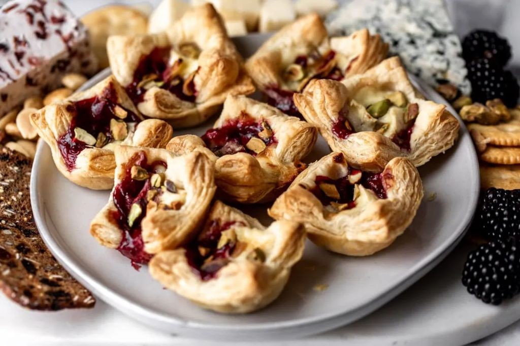 Puff Pastry Brie with Raspberry Compote