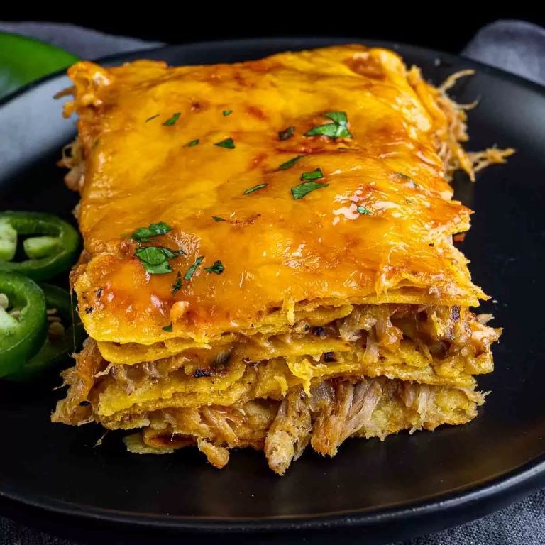 Pulled Pork Enchilada Casserole