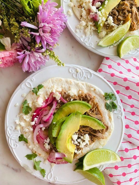 Pulled Pork Tostadas with Pickled Red Onions