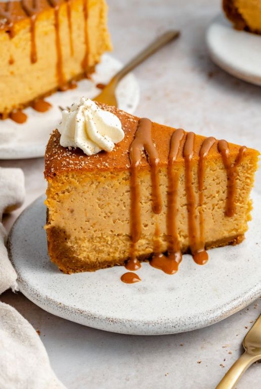 Pumpkin Cheesecake Pie with Gingersnap Crust