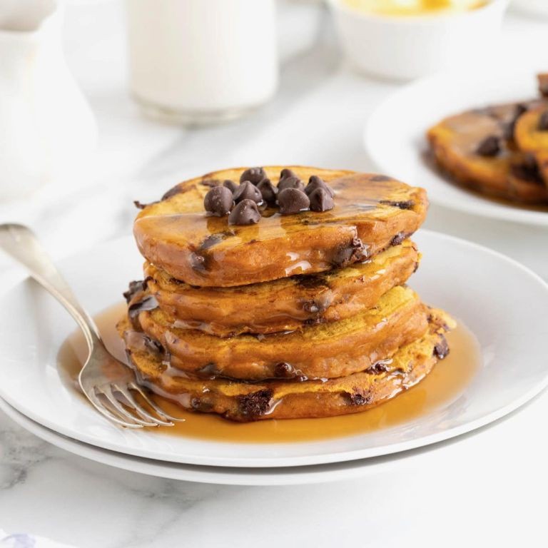 Pumpkin Chocolate Chip Pancakes