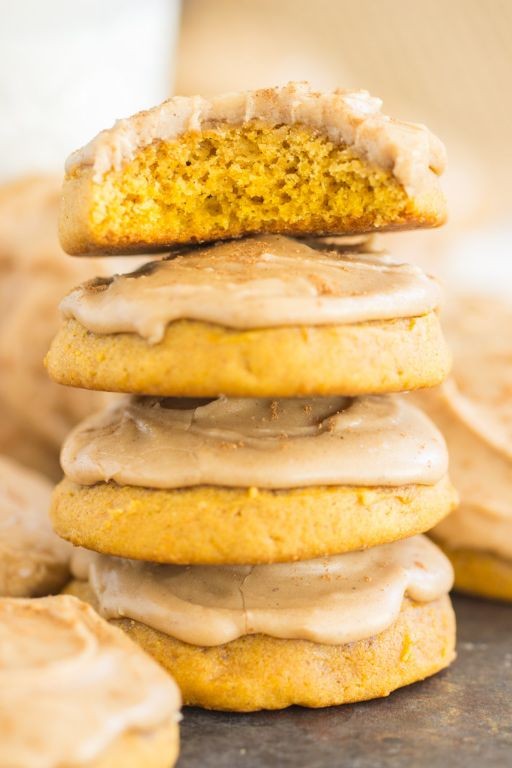 Pumpkin Cream Cheese Cookies with Maple Glaze