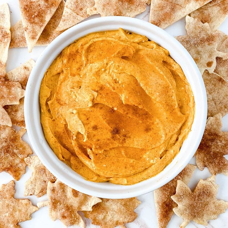 Pumpkin Cream Cheese Dip with Cinnamon Chips