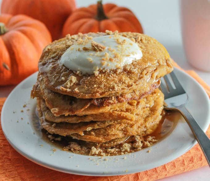 Pumpkin Cream Cheese Pancakes