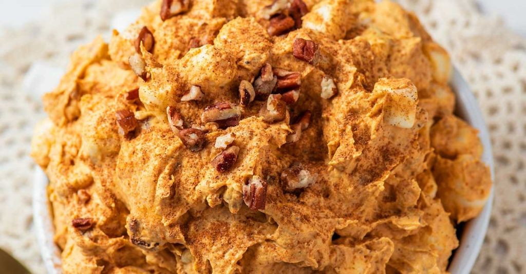Pumpkin Fluff Salad with Spiced Pudding