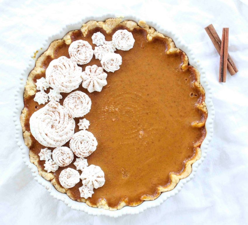 Pumpkin Pie with Bourbon Whipped Cream