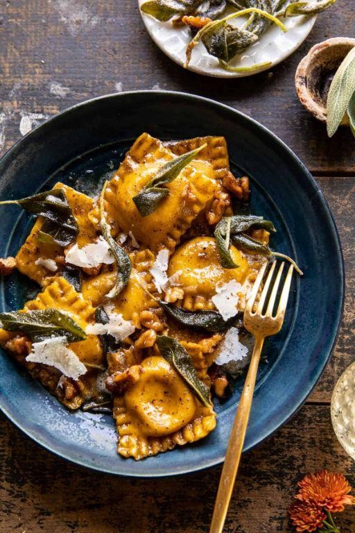 Pumpkin Ravioli with Sage Butter Sauce