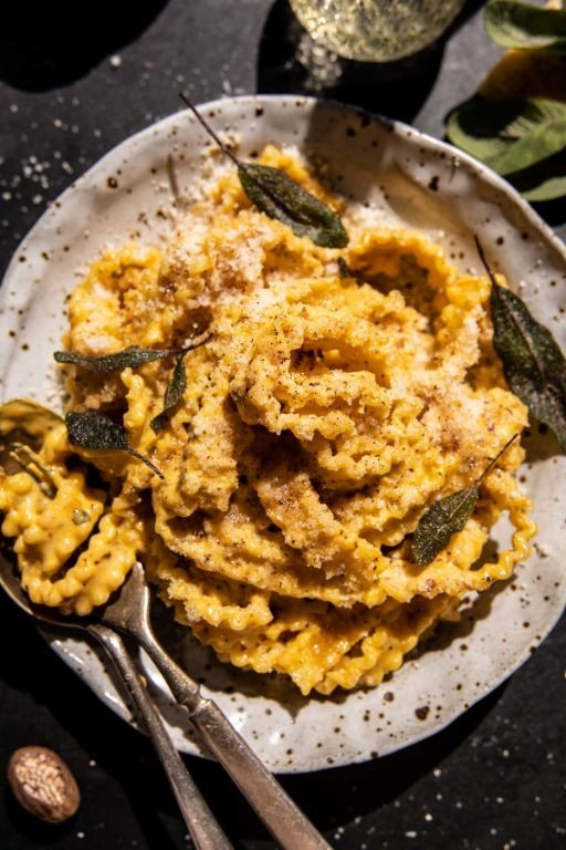 Pumpkin Spaghetti with Brown Butter and Crispy Sage