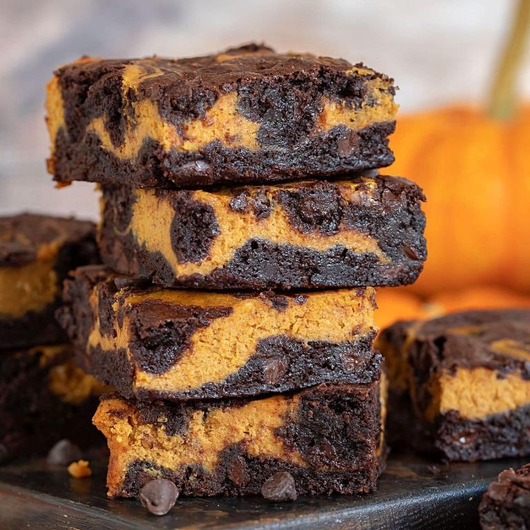 Pumpkin Spice Easy Brownies