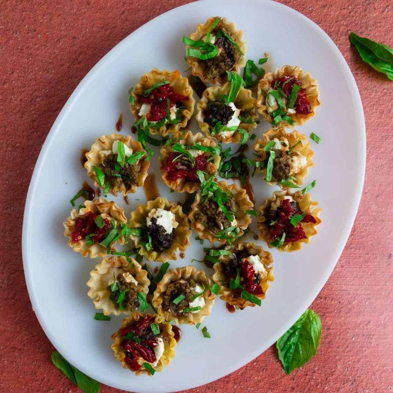 Pumpkin and Goat Cheese Stuffed Phyllo Cups