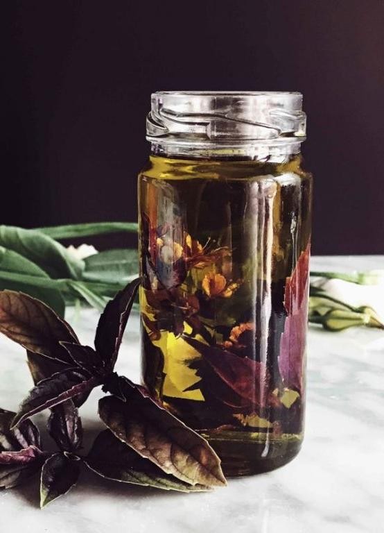 Purple Basil Infused Olive Oil