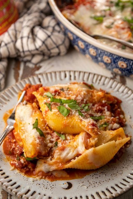 Purple Basil and Ricotta Stuffed Shells