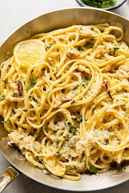 Quick Crab Meat Pasta