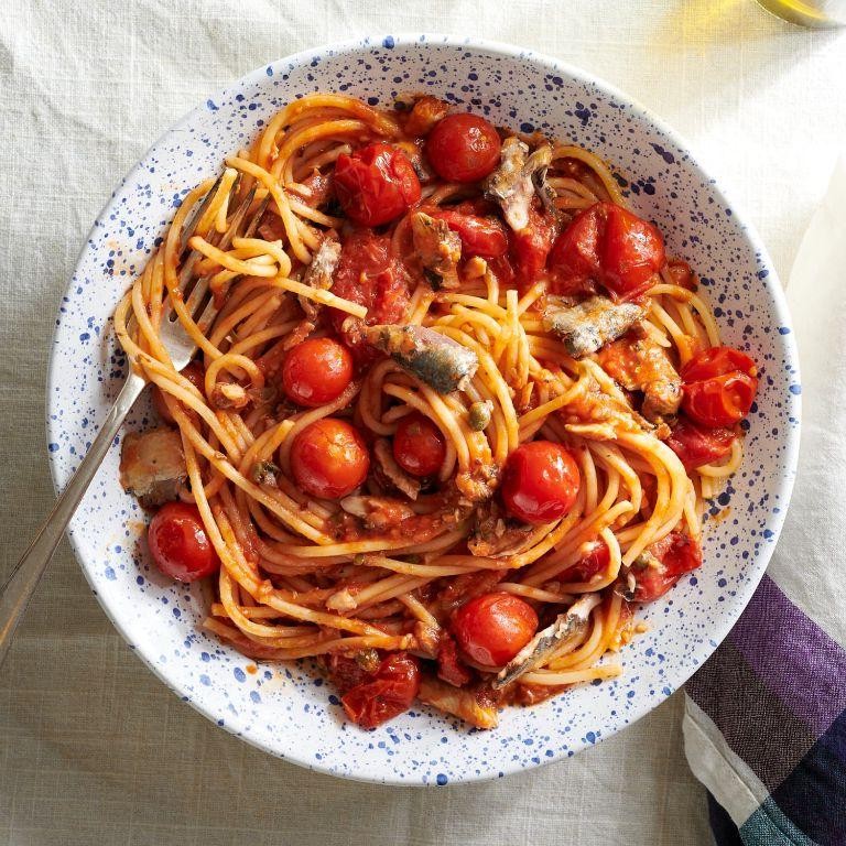 Quick Pantry Pasta with Canned Tomatoes