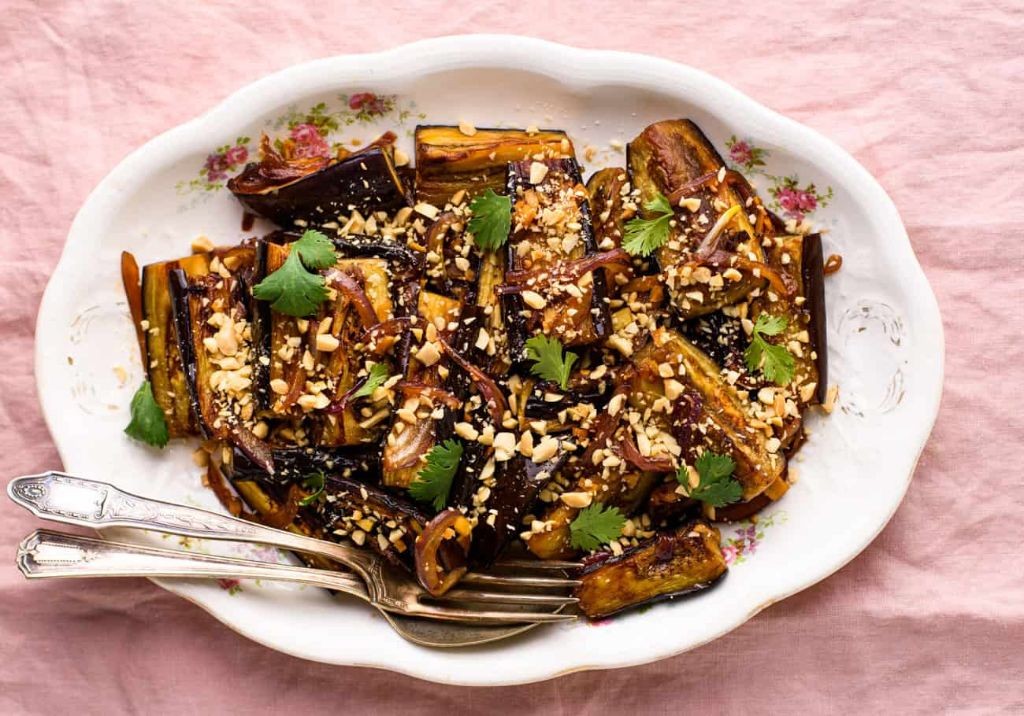 Quick Sauteed Eggplant with Soy Sauce and Ginger