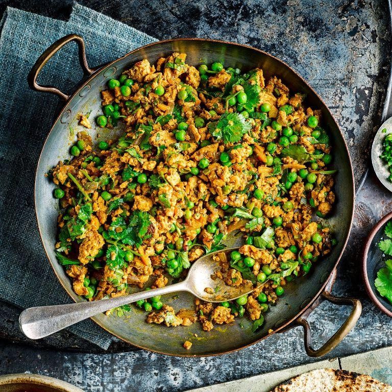 Quick Turkey Keema Curry with Peas