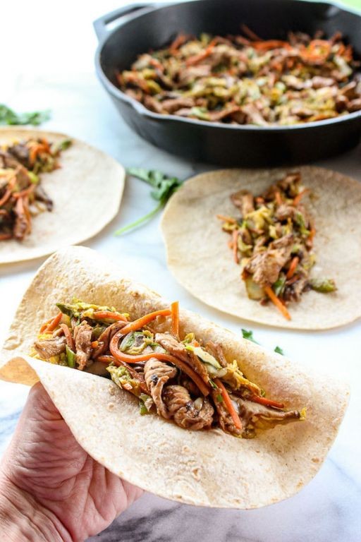 Quick and Easy Moo Shu Pork Wraps