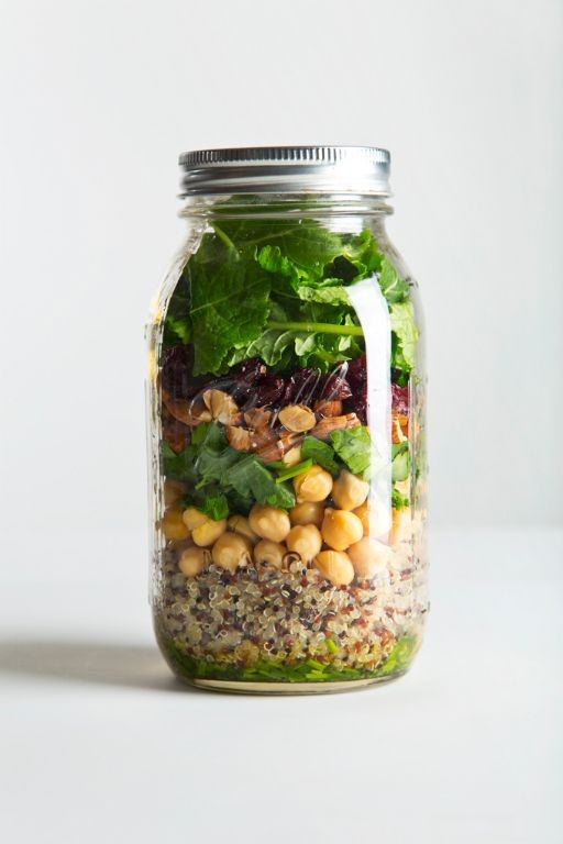 Quinoa and Kale Mason Jar Salad