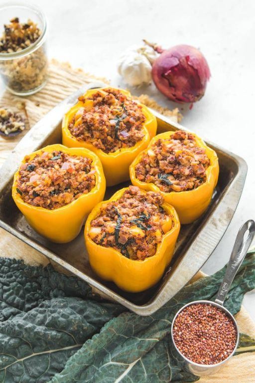 Quinoa and Kale Stuffed Peppers