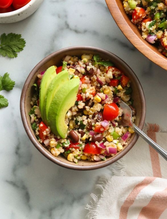 Quinoa and black bean salad