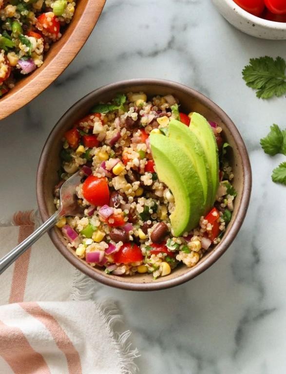 Quinoa and black bean salad