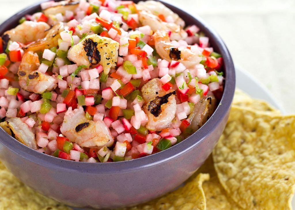 Radish and Jicama Shrimp Ceviche