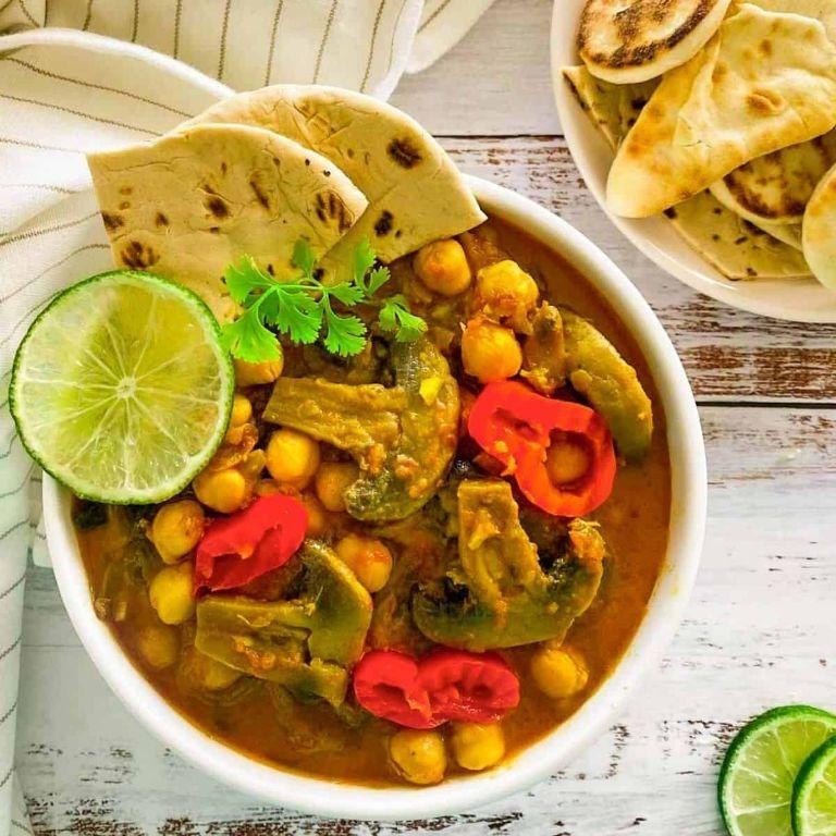 Rapini and Chickpea Curry