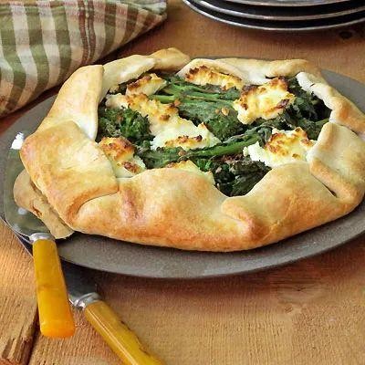 Rapini and Goat Cheese Tart