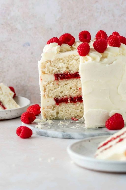 Raspberry Almond Elegance Cake