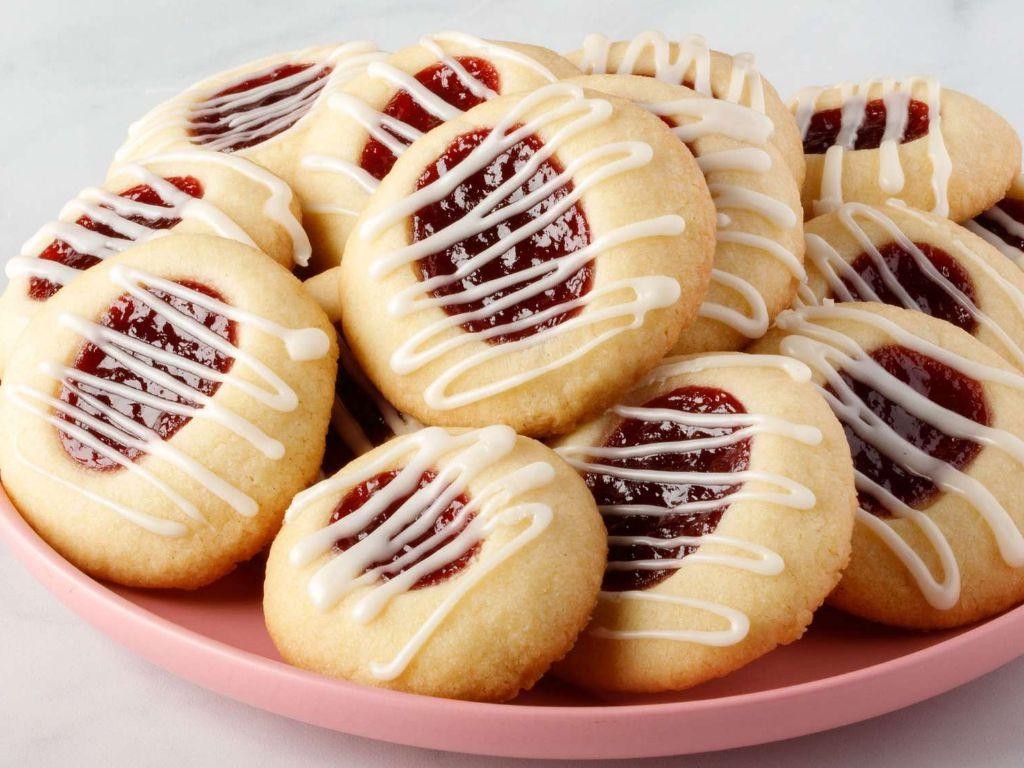 Raspberry Jam Thumbprint Shortbread