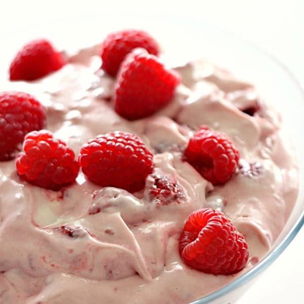 Raspberry Jello Cheesecake Fluff