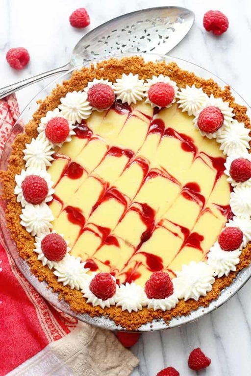 Raspberry Lime Pie with Graham Cracker Crust