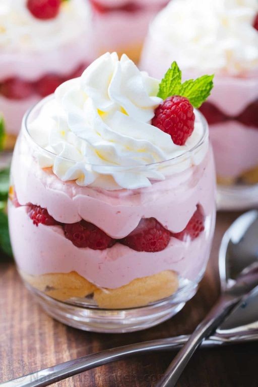 Raspberry Mousse Dessert Shells