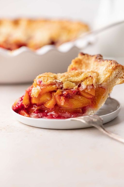 Raspberry Peach Pie with Brown Sugar Crust