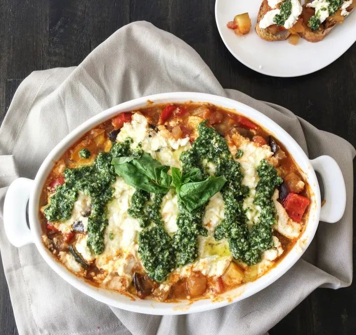 Ratatouille Flautas with Goat Cheese