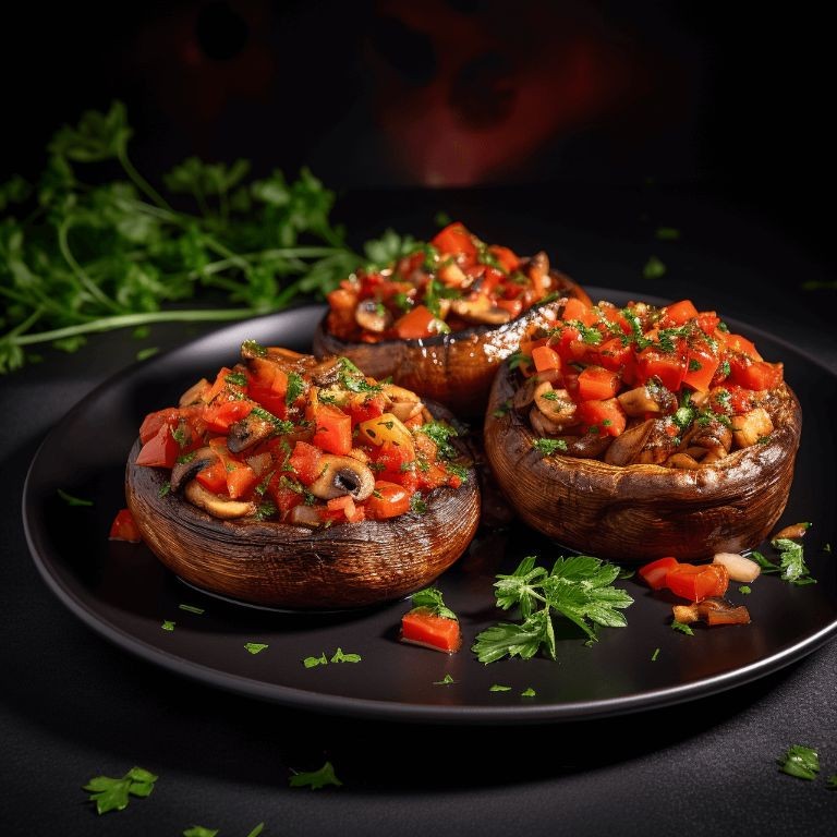 Ratatouille Stuffed Portobello Mushrooms