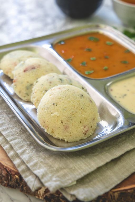 Rava idli with sambar