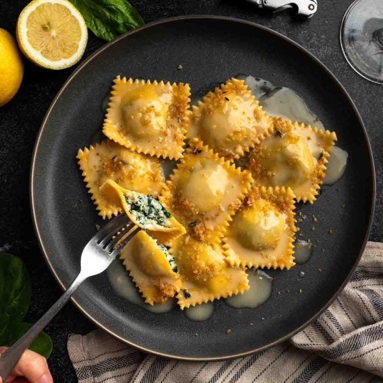 Ravioli with Ricotta and Spinach