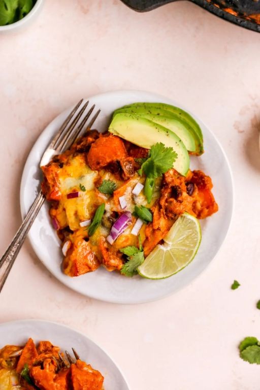 Red Kuri Squash and Black Bean Enchiladas